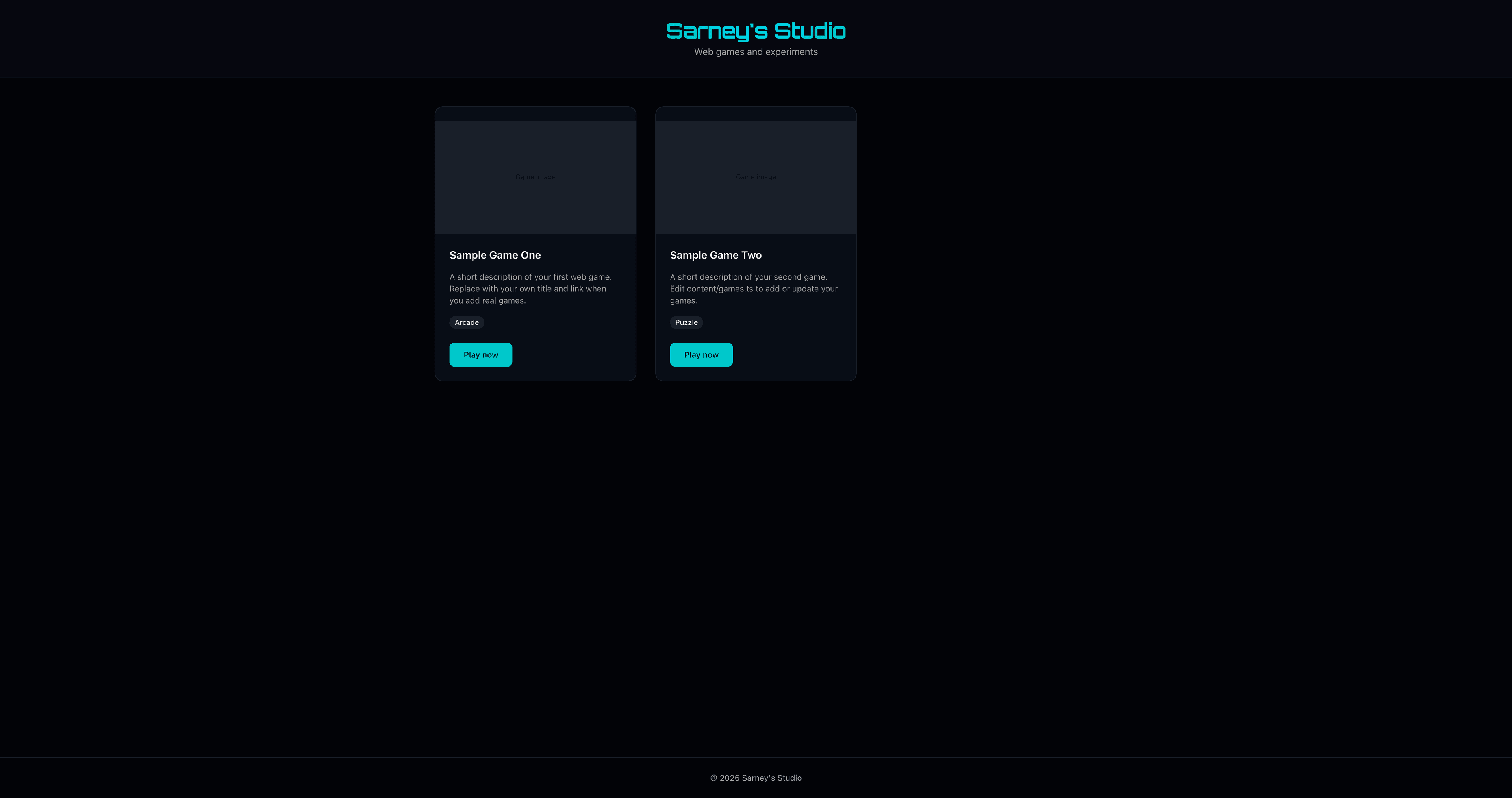 Sarney's Studio Application